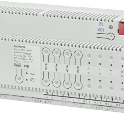 N 501/01 – Actuador Combinado N 501/01, con 8 entradas de 12… 230VCA/CC y 4 salidas para persianas 230VCA de 6 A.