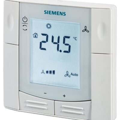 RDF600KN – Termostato fan-coil semiempotrado KNX para aplicaciones de calefacción y/o refrigeración.