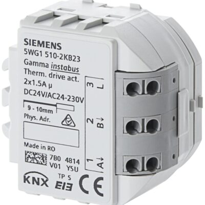 RS 510K23 – Actuador de accionamiento térmico KNX, 2 x 1,5 A, CA 24…230 V / DC 24 V.