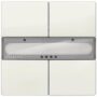 UP 286/12 - Pulsador doble KNX UP 286/12 de la gama Delta style, color neutro blanco titán.