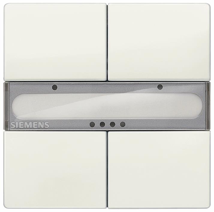 UP 286/12 - Pulsador doble KNX UP 286/12 de la gama Delta style, color neutro blanco titán.
