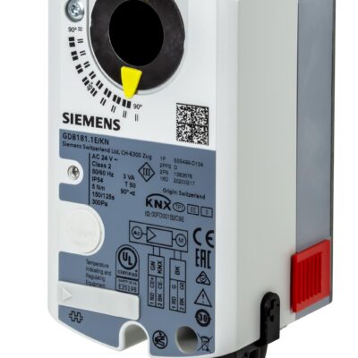 GDB181.1E/MO – Controlador compacto / actuador VAV, 5 Nm (hasta 0,8 m²), con sonda de alta precisión (300 Pa), alimentación AC 24 V, cable 0,9 m, comunicación Modbus.