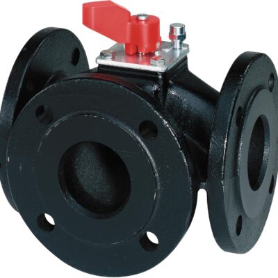 VBF21.50 – Válvula de sector embridada, circuito cerrado, Temperatura del medio 1… 120 °C, PN06, DN50, Kvs 40 m³/h.