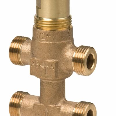 VMP45.20-4 – Válvula de 3 vías en T roscada, circuito cerrado, Tª del medio 1..110 ºC, carrera 5,5 mm, PN16, DN20, Kvs 4 m³/h.