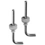 FK-PZ2 - Accesorios para usar con sondas de presión diferencial. Conjunto de 2 tomas de presión de aluminio con orificio de restricción y brida de montaje.
