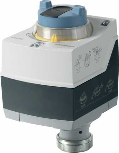 SAT61.008 - Actuador eléctrico válvulas unidades terminales potenciadas, IP54/300N, mando manual, carrera 5,5 mm, 8 sg.