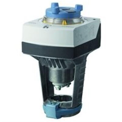 SAX81.03 – Actuador eléctrico 800 N carrera de 20 mm, control 3-puntos, sin muelle de retorno, alimentación 24 VCA/CC, IP54, posicionamiento 30s, Tª del medio -25…130 °C.