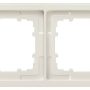 5TG1322 - Marco doble DELTA style color Blanco titán (similar a RAL 9010). Plástico. 82 x 153 mm.