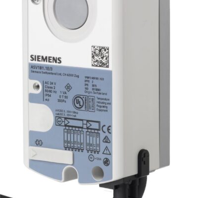ASV181.1E/3 – Controlador modular configurable VAV con sensor de presión diferencial de alta precisión integrado para conexión a un actuador de compuerta OpenAir™.