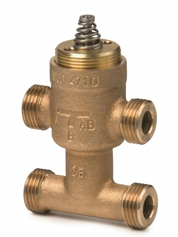 VMP47.10-0.25 - Válvula 3-vías by-pass incorporado, mezcladora, para combinar actuadores SSP, STP, PN16, DN10, Kvs 0,25 m3/h.
