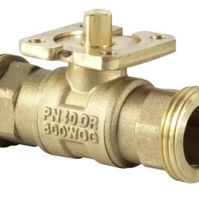 VAG61.25-6.3 – Válvula bola 2 vías isoporcentual para uso en circuito cerrado. Tª del medio -10…+120 ºC, PN40, rosca externa, DN25 Kvs = 6,3 m³/h.