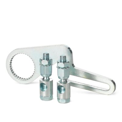 ASK71.13 – Accesorios para convertir el movimiento rotatorio en movimiento lineal, para montaje en conducto o pared con rótulas para la barra de empuje de 8 mm de diámetro.