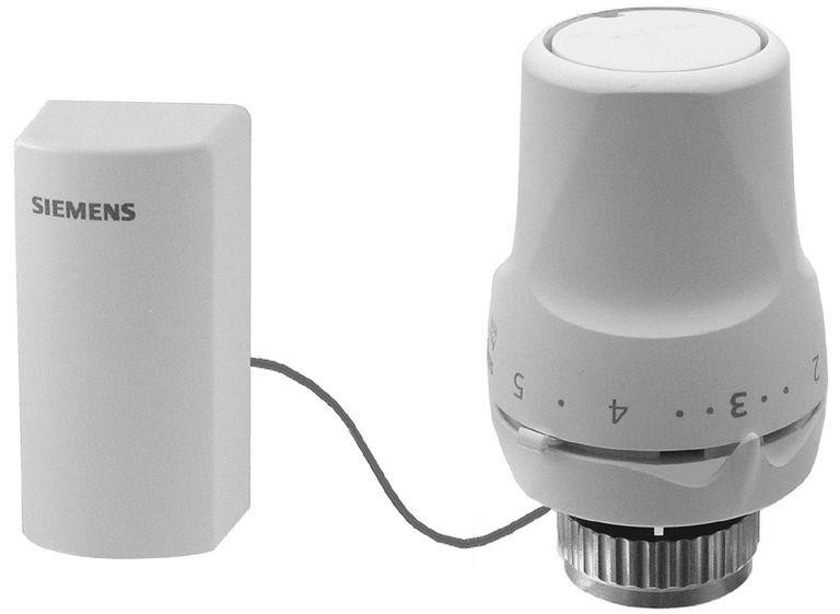 RTN71 - Cabezal termostático con sensor remoto para válvulas de radiador VDN…, VEN…, VUN…, VPD… y VPE… Totalmente autónomo.