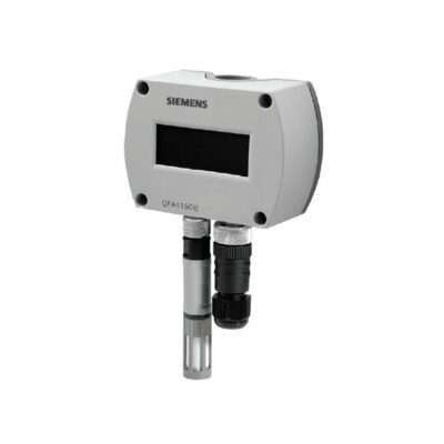 QFA4171D – Sonda de precisión combinada (Hr+T) para ambiente, ambas señales activas 4…20 mA, con certificado de calibración y display.