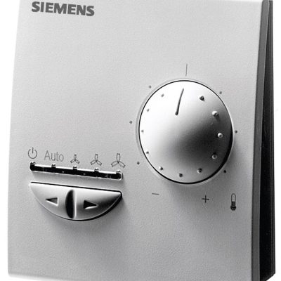 QAX33.1 – Unidad para adquisición de Temp. Ambiente, corrector consigna, selección estado y control de ventilador (3V), IP30.