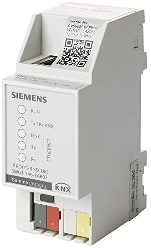 N 146/03 - N 146/03 Router IP Secure (2 módulos). Para interconexión de líneas de bus o áreas de bus KNX a través de red IP.