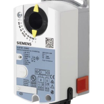 GLB181.1E/MO – Controlador compacto / actuador para la gestión VAV, 10 Nm (hasta 1,5 m²) con sonda incorporada de alta precisión (300 Pa), comunicación Modbus.