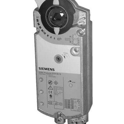 GCA163.1E – Actuador rotativo compuerta 18 Nm, retorno por muelle, mando manual, cable de 0,9 m, protección IP54, control 0,.35 VCC (ajustable), 24 VCA/CC.