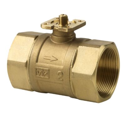VAI61.50-63 – Válvula bola 2 vías isoporcentual para uso en circuito cerrado. Tª del medio -10…+120 ºC, PN40, rosca interna, DN50 Kvs = 63 m³/h.