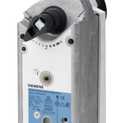 GMA161.9E/MO – Actuador válvula de bola hasta DN50, 7 Nm, con muelle de retorno, IP54, control proporcional, alimentación 24 VCA/CC, comunicación Modbus.