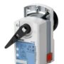 GDB161.9E - Actuador rotativo válvula bola 5 Nm, sin retorno por muelle, mando manual, cable de 0,9 m, protección IP54, control 0..10 VCC, 24 VCA/CC.