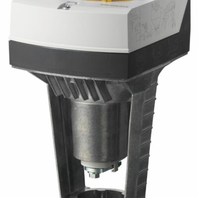 SAV61.00 – Actuador eléctrico 1600N carrera de 20/40 mm, control proporcional. Sin muelle de retorno. Alimentación 230 VCA. IP54 Posicionamiento 120s Tª del medio -25…130 °C.