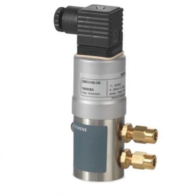 QBE3100-D1.6 – Sonda de presión líquidos/gases 0… 1,6 bar, alimentación 11…33 VCC, señal 4…20 mA, rosca externa G ⅛ “, rango -15…80 ºC, IP65.