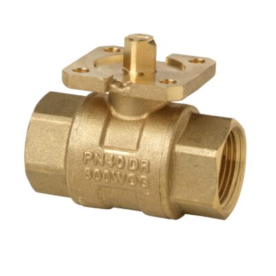 VAI60.32-35 – Válvula bola 2 vías T/N para uso en circuito cerrado. Tª del medio -10…+120 ºC, PN40, rosca interna, DN32 Kv= 35 m³/h.