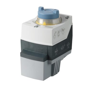 SAS81.33 – Actuador eléctrico 400N, carrera 5,5 mm, control 3 puntos, alimentación 24 VCA/CC. IP54, posicionamiento 30s. abrir 14s cerrar. Sin muelle. Tª del medio 1… 130°C.