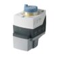 SAS81.33 - Actuador eléctrico 400N, carrera 5,5 mm, control 3 puntos, alimentación 24 VCA/CC. IP54, posicionamiento 30s. abrir 14s cerrar. Sin muelle. Tª del medio 1... 130°C.