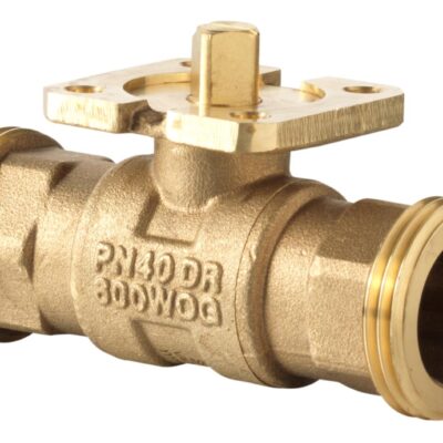 VAG61.32-16 – Válvula bola 2 vías isoporcentual para uso en circuito cerrado. Tª del medio -10…+120 ºC, PN40, rosca externa, DN32 Kvs = 16 m³/h.