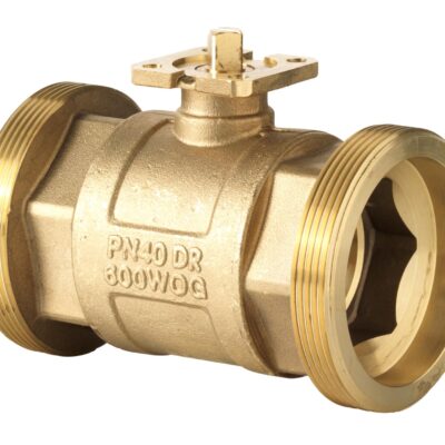 VAG61.50-63 – Válvula bola 2 vías isoporcentual para uso en circuito cerrado. Tª del medio -10…+120 ºC, PN40, rosca externa, DN50 Kvs = 63 m³/h.