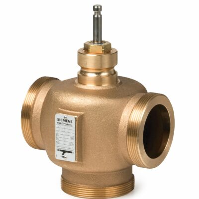 VXG41.40 – Válvula de 3-vías, cuerpo de bronce RG5, rosca G 2 1/4B según ISO 228/1. Temperatura del medio -25…+150 °C. Carrera 20mmm. PN16 – DN40, Kvs 25 m³/h.