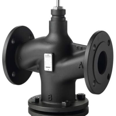 VVF43.125-200 – Válvula asiento 2 vías isoporcentual, embridada, 40 mm recorrido, circuito abierto y cerrado, temperatura del medio -20…220 °C, PN16, DN125, Kvs 200 m³/h.