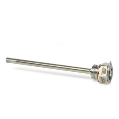 WZT-S150 – Vaina G 1/2 B” de acero inoxidable de 150mm de longitud para sonda de temperatura, incluye junta G 1/2″ de cobre.