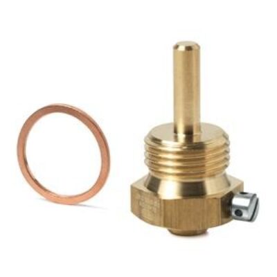 WZT-M35 – Vaina de protección G 1/2 B” de latón, longitud 35 mm, para sonda de temperatura Ø 5.2 x 45 mm.