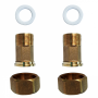 WZM-E34 - Kit de montaje G ¾ x R ½", incluyendo 2 racores, 2 tuercas G ¾ y 2 juntas.