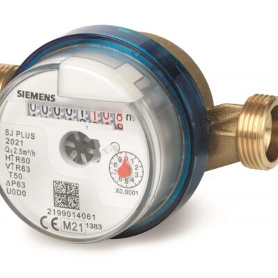 WFW240.D110 – Contador de agua caliente, longitud 110mm, Q3=2,5 m3/h, G3/4″, hasta 90ºC, con módulo de pulsos opcional.