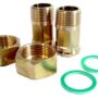 WZM-E54 - Kit de montaje G1 1/4 x R1", contiene dos racores, dos tuercas 1 1/4" y dos juntas