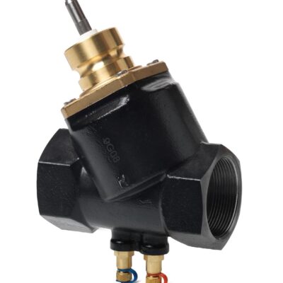 VPI46.50F12Q – Válvula PICV proporcional, rosca interna, carrera 15 mm, circuito cerrado, temperatura del medio 1… 120 °C, PN25, DN40, kvs 1400…11500l/h, con tomas.