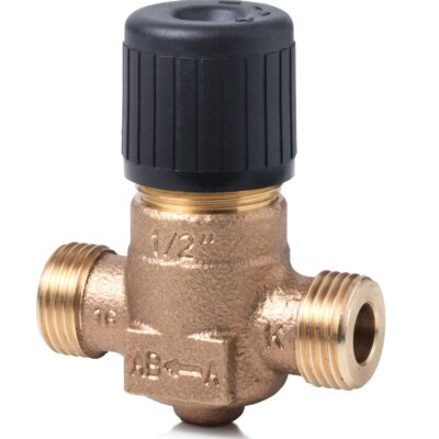 VVP45.10-0.4 – Válvula de 2-vías con cuerpo de bronce RG5 para unidades terminales, conexiones roscadas G1/2B, Tª del medio 1..110 ºC, carrera 5,5 mm, PN16, DN10, Kvs 0,4 m³/h.