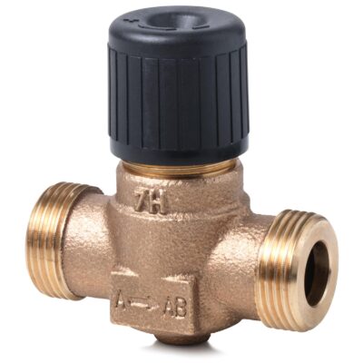 VVP45.15-2.5 – Válvula de 2-vías con cuerpo de bronce RG5 para unidades terminales, conexiones roscadas G1/2B, Tª del medio 1..110 ºC, carrera 5,5 mm, PN16, DN15, Kvs 2,6 m³/h.
