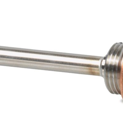 WZT-S100 – Vaina G 1/2 B” de acero inoxidable de 100mm de longitud para sonda de temperatura, incluye junta G 1/2″ de cobre.