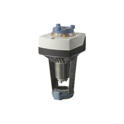 SAV81.00 – Actuador eléctrico 1600N, carrera de 20/40 mm, mando manual, control 3 puntos, sin muelle de retorno, 24 VCA, IP54, 120s, temperatura del medio -25…130 °C.