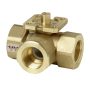 VBI60.15-12T - Vv. bola en forma T para cambio de acción, cuerpo de latón, interior latón cromado, uso en circuito cerrado.