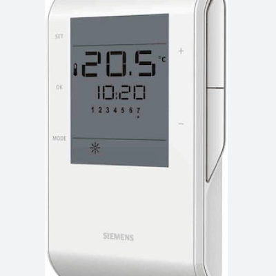 RDE50.1 – Termostato de ambiente con horario 7 días y LCD. Baterías 2 AAA.