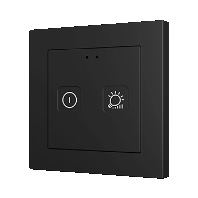 ZVIT55X2SA – Tecla 55 X2 Sign. Pulsador capacitivo de policarbonato 55×55 con indicadores DND/MUR  – Antracita (marco ZS55 no incluido).