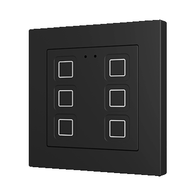 ZVIT55X6A – Tecla 55 X6. Pulsador capacitivo de policarbonato 55×55 – 6 botones – Antracita (marco ZS55 no incluido).