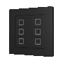 ZVIT55X6A - Tecla 55 X6. Pulsador capacitivo de policarbonato 55x55 - 6 botones - Antracita (marco ZS55 no incluido).