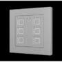 ZVIT55X6S -Tecla 55 X6. Pulsador capacitivo de policarbonato 55x55 - 6 botones - Plata (marco ZS55 no incluido).